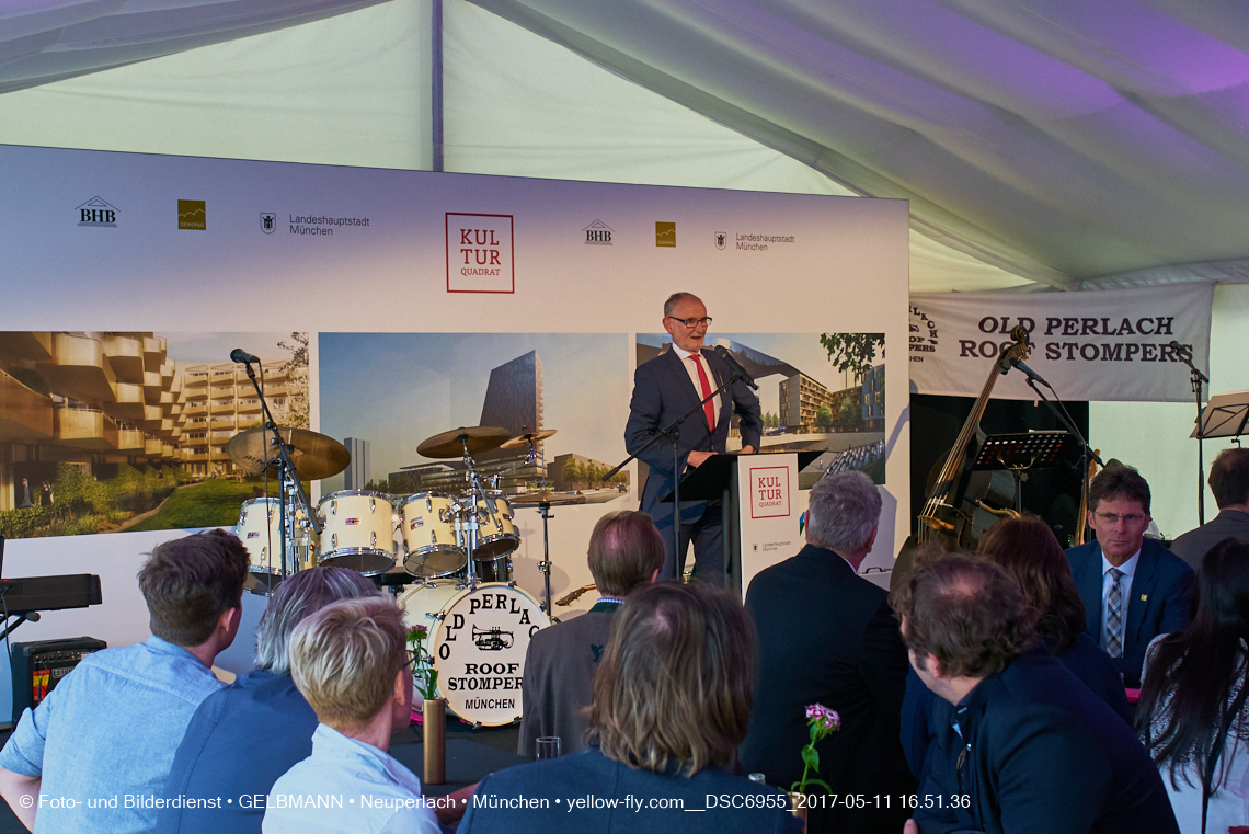 11. Mai 2017 - Grundsteinlegung für die LOGE und dem Kulturquadrat in Neuperlach